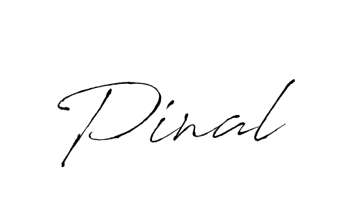 Design your own signature with our free online signature maker. With this signature software, you can create a handwritten (Antro_Vectra) signature for name Pinal. Pinal signature style 6 images and pictures png