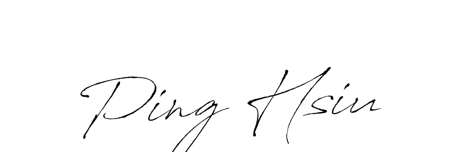 Use a signature maker to create a handwritten signature online. With this signature software, you can design (Antro_Vectra) your own signature for name Ping Hsiu. Ping Hsiu signature style 6 images and pictures png