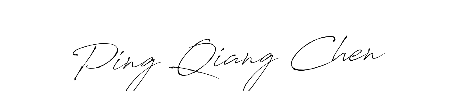 You should practise on your own different ways (Antro_Vectra) to write your name (Ping Qiang Chen) in signature. don't let someone else do it for you. Ping Qiang Chen signature style 6 images and pictures png