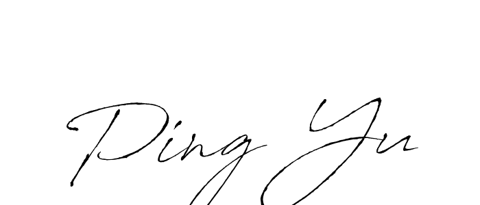 Once you've used our free online signature maker to create your best signature Antro_Vectra style, it's time to enjoy all of the benefits that Ping Yu name signing documents. Ping Yu signature style 6 images and pictures png