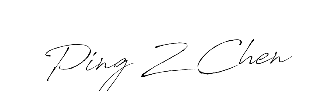 You should practise on your own different ways (Antro_Vectra) to write your name (Ping Z Chen) in signature. don't let someone else do it for you. Ping Z Chen signature style 6 images and pictures png