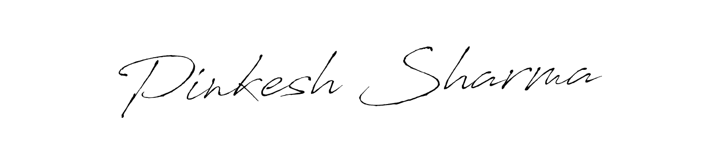 Make a beautiful signature design for name Pinkesh Sharma. With this signature (Antro_Vectra) style, you can create a handwritten signature for free. Pinkesh Sharma signature style 6 images and pictures png