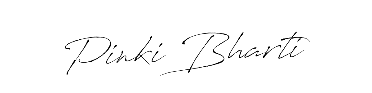 How to make Pinki Bharti signature? Antro_Vectra is a professional autograph style. Create handwritten signature for Pinki Bharti name. Pinki Bharti signature style 6 images and pictures png