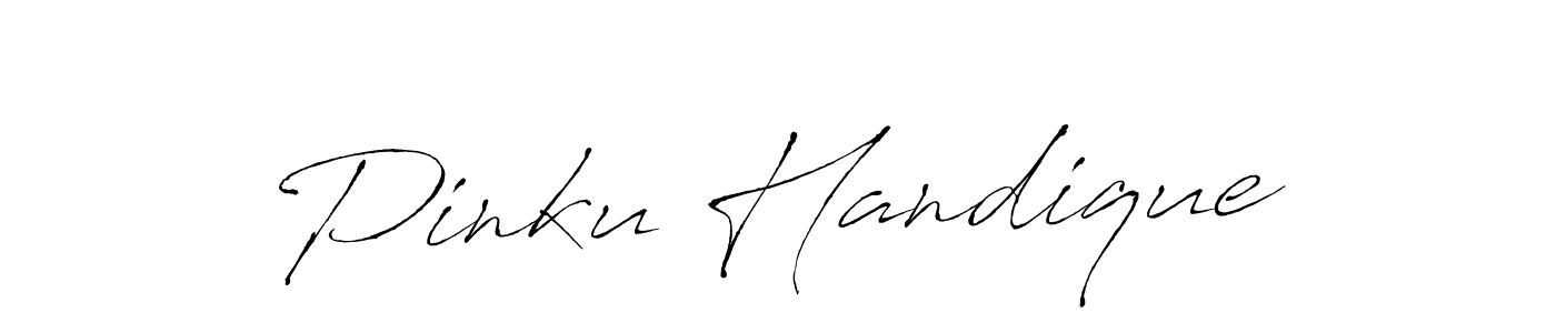 How to make Pinku Handique signature? Antro_Vectra is a professional autograph style. Create handwritten signature for Pinku Handique name. Pinku Handique signature style 6 images and pictures png