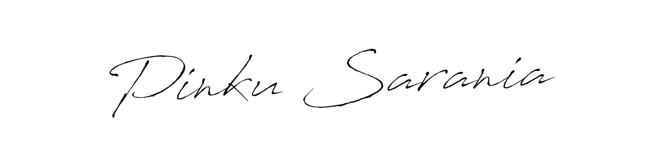 Make a beautiful signature design for name Pinku Sarania. With this signature (Antro_Vectra) style, you can create a handwritten signature for free. Pinku Sarania signature style 6 images and pictures png