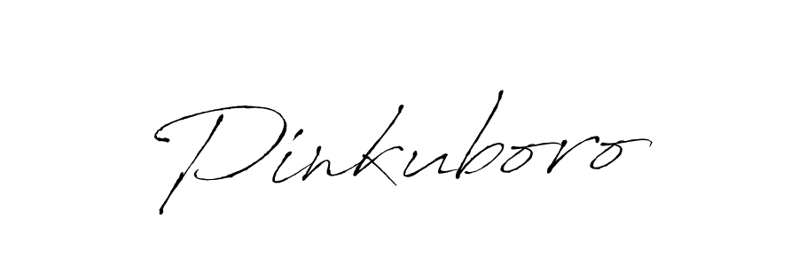 Make a beautiful signature design for name Pinkuboro. With this signature (Antro_Vectra) style, you can create a handwritten signature for free. Pinkuboro signature style 6 images and pictures png