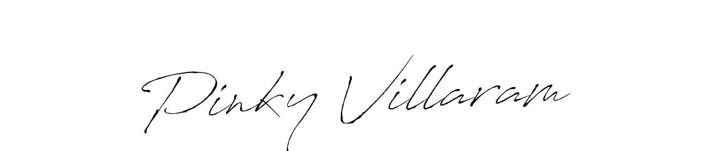 How to make Pinky Villaram signature? Antro_Vectra is a professional autograph style. Create handwritten signature for Pinky Villaram name. Pinky Villaram signature style 6 images and pictures png