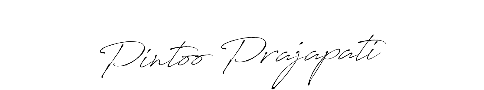 Design your own signature with our free online signature maker. With this signature software, you can create a handwritten (Antro_Vectra) signature for name Pintoo Prajapati. Pintoo Prajapati signature style 6 images and pictures png