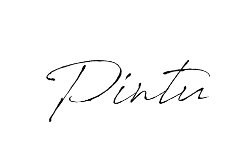 How to make Pintu name signature. Use Antro_Vectra style for creating short signs online. This is the latest handwritten sign. Pintu signature style 6 images and pictures png