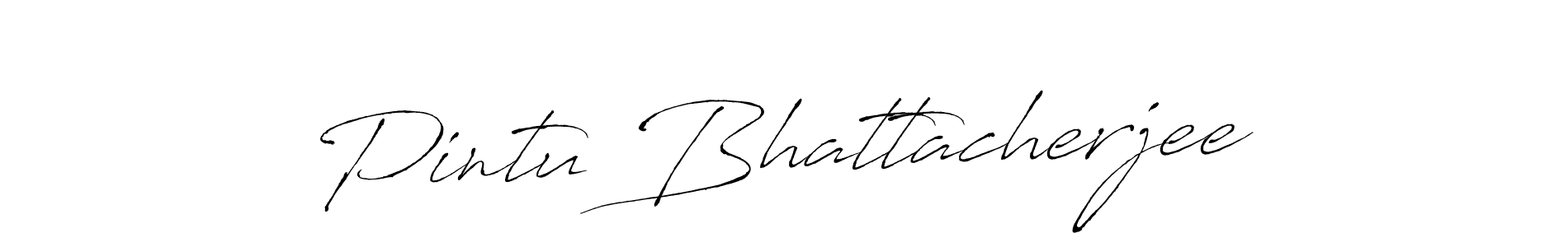 Pintu Bhattacherjee stylish signature style. Best Handwritten Sign (Antro_Vectra) for my name. Handwritten Signature Collection Ideas for my name Pintu Bhattacherjee. Pintu Bhattacherjee signature style 6 images and pictures png