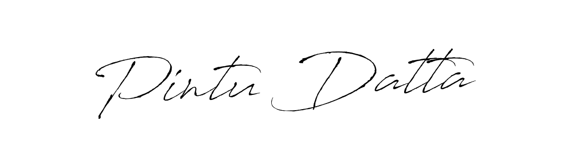 You should practise on your own different ways (Antro_Vectra) to write your name (Pintu Datta) in signature. don't let someone else do it for you. Pintu Datta signature style 6 images and pictures png
