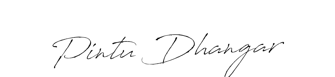 How to make Pintu Dhangar name signature. Use Antro_Vectra style for creating short signs online. This is the latest handwritten sign. Pintu Dhangar signature style 6 images and pictures png