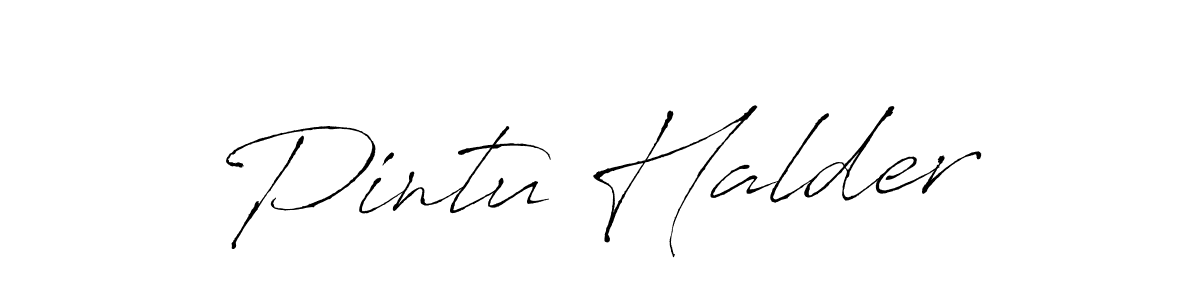 Design your own signature with our free online signature maker. With this signature software, you can create a handwritten (Antro_Vectra) signature for name Pintu Halder. Pintu Halder signature style 6 images and pictures png