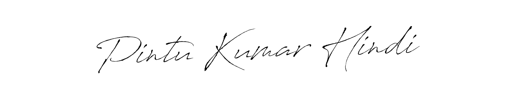Create a beautiful signature design for name Pintu Kumar Hindi. With this signature (Antro_Vectra) fonts, you can make a handwritten signature for free. Pintu Kumar Hindi signature style 6 images and pictures png