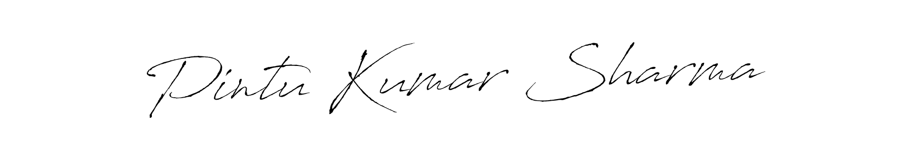 Design your own signature with our free online signature maker. With this signature software, you can create a handwritten (Antro_Vectra) signature for name Pintu Kumar Sharma. Pintu Kumar Sharma signature style 6 images and pictures png