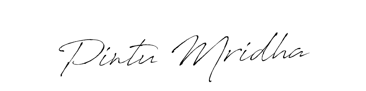 Make a beautiful signature design for name Pintu Mridha. With this signature (Antro_Vectra) style, you can create a handwritten signature for free. Pintu Mridha signature style 6 images and pictures png