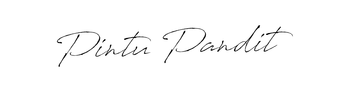 How to make Pintu Pandit name signature. Use Antro_Vectra style for creating short signs online. This is the latest handwritten sign. Pintu Pandit signature style 6 images and pictures png