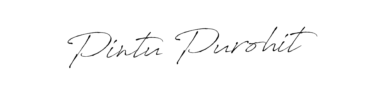 You should practise on your own different ways (Antro_Vectra) to write your name (Pintu Purohit) in signature. don't let someone else do it for you. Pintu Purohit signature style 6 images and pictures png