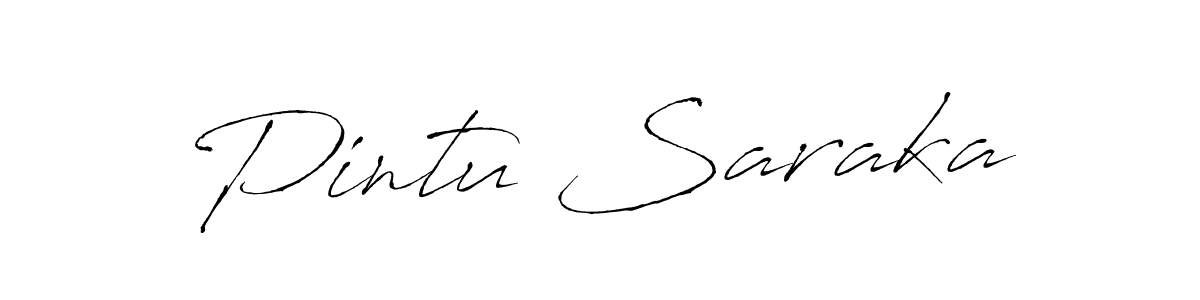 You should practise on your own different ways (Antro_Vectra) to write your name (Pintu Saraka) in signature. don't let someone else do it for you. Pintu Saraka signature style 6 images and pictures png