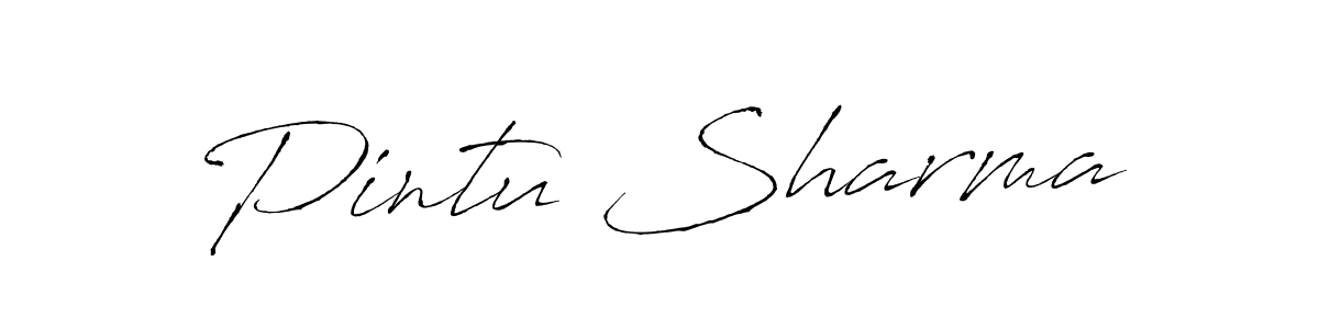 Create a beautiful signature design for name Pintu Sharma. With this signature (Antro_Vectra) fonts, you can make a handwritten signature for free. Pintu Sharma signature style 6 images and pictures png