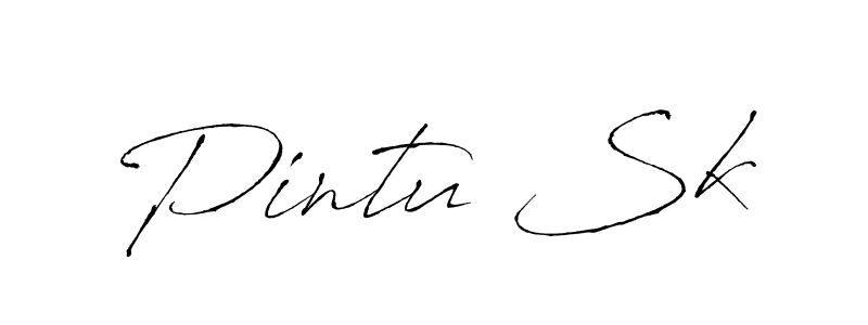 if you are searching for the best signature style for your name Pintu Sk. so please give up your signature search. here we have designed multiple signature styles  using Antro_Vectra. Pintu Sk signature style 6 images and pictures png