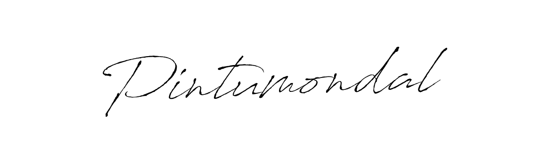Pintumondal stylish signature style. Best Handwritten Sign (Antro_Vectra) for my name. Handwritten Signature Collection Ideas for my name Pintumondal. Pintumondal signature style 6 images and pictures png