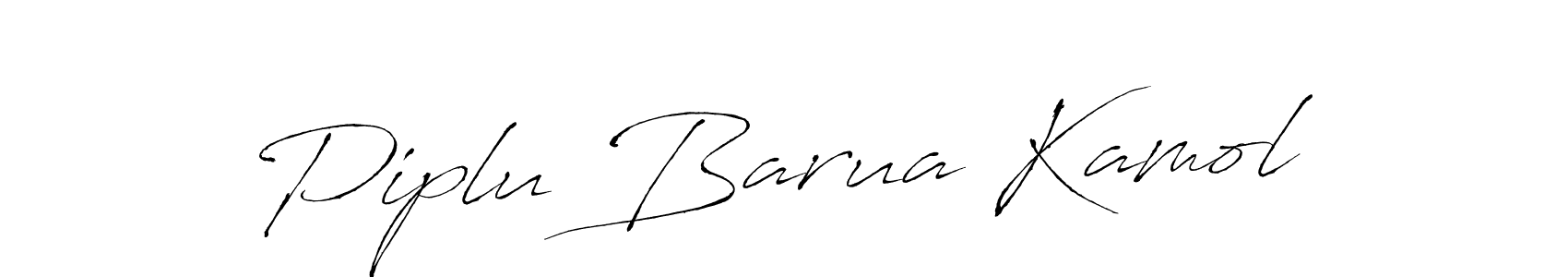 Create a beautiful signature design for name Piplu Barua Kamol. With this signature (Antro_Vectra) fonts, you can make a handwritten signature for free. Piplu Barua Kamol signature style 6 images and pictures png