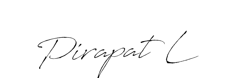 Make a beautiful signature design for name Pirapat L. With this signature (Antro_Vectra) style, you can create a handwritten signature for free. Pirapat L signature style 6 images and pictures png