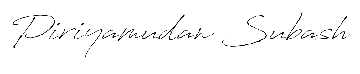 A dynamic signature style for Piriyamudan Subash using Antro_Vectra script. Designed to look authentic, handwritten, and professional. Piriyamudan Subash signature style 6 images and pictures png