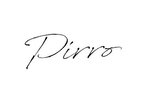 Use a signature maker to create a handwritten signature online. With this signature software, you can design (Antro_Vectra) your own signature for name Pirro. Pirro signature style 6 images and pictures png
