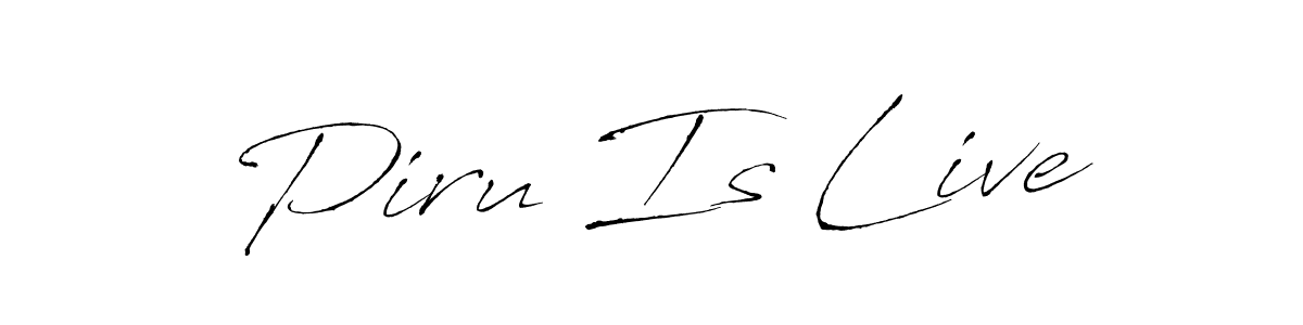 How to make Piru Is Live name signature. Use Antro_Vectra style for creating short signs online. This is the latest handwritten sign. Piru Is Live signature style 6 images and pictures png