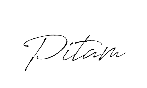 The best way (Antro_Vectra) to make a short signature is to pick only two or three words in your name. The name Pitam include a total of six letters. For converting this name. Pitam signature style 6 images and pictures png