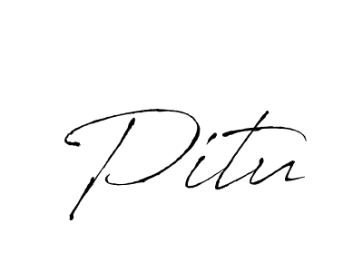 You should practise on your own different ways (Antro_Vectra) to write your name (Pitu) in signature. don't let someone else do it for you. Pitu signature style 6 images and pictures png