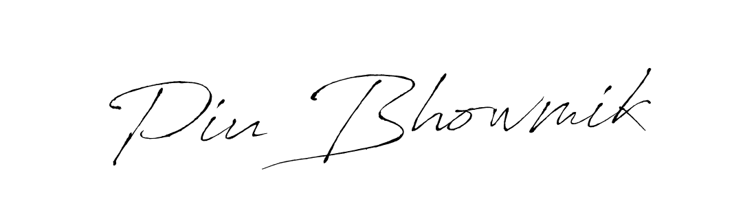 Create a beautiful signature design for name Piu Bhowmik. With this signature (Antro_Vectra) fonts, you can make a handwritten signature for free. Piu Bhowmik signature style 6 images and pictures png