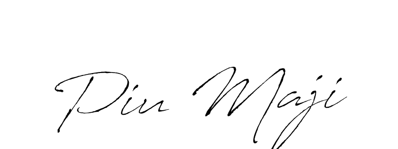 Create a beautiful signature design for name Piu Maji. With this signature (Antro_Vectra) fonts, you can make a handwritten signature for free. Piu Maji signature style 6 images and pictures png