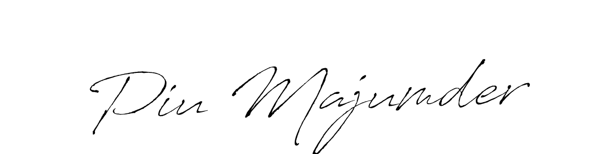 Piu Majumder stylish signature style. Best Handwritten Sign (Antro_Vectra) for my name. Handwritten Signature Collection Ideas for my name Piu Majumder. Piu Majumder signature style 6 images and pictures png