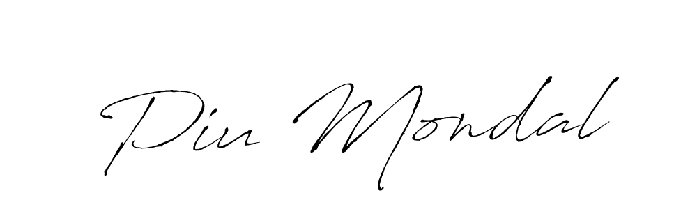 How to make Piu Mondal signature? Antro_Vectra is a professional autograph style. Create handwritten signature for Piu Mondal name. Piu Mondal signature style 6 images and pictures png