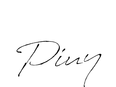 Antro_Vectra is a professional signature style that is perfect for those who want to add a touch of class to their signature. It is also a great choice for those who want to make their signature more unique. Get Piuy name to fancy signature for free. Piuy signature style 6 images and pictures png