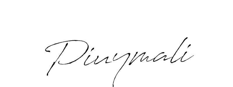 How to make Piuymali name signature. Use Antro_Vectra style for creating short signs online. This is the latest handwritten sign. Piuymali signature style 6 images and pictures png