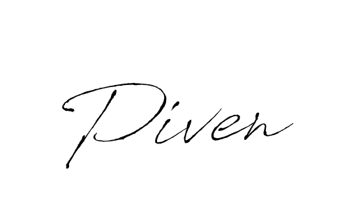 Piven stylish signature style. Best Handwritten Sign (Antro_Vectra) for my name. Handwritten Signature Collection Ideas for my name Piven. Piven signature style 6 images and pictures png