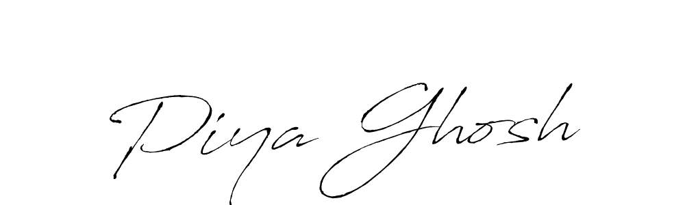 Make a beautiful signature design for name Piya Ghosh. With this signature (Antro_Vectra) style, you can create a handwritten signature for free. Piya Ghosh signature style 6 images and pictures png