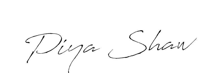 How to make Piya Shaw name signature. Use Antro_Vectra style for creating short signs online. This is the latest handwritten sign. Piya Shaw signature style 6 images and pictures png