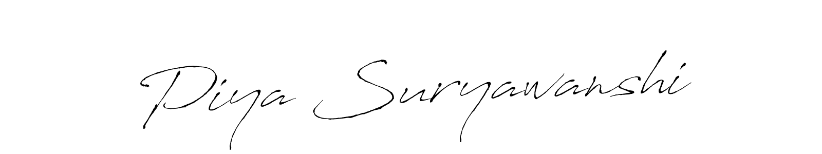 Create a beautiful signature design for name Piya Suryawanshi. With this signature (Antro_Vectra) fonts, you can make a handwritten signature for free. Piya Suryawanshi signature style 6 images and pictures png