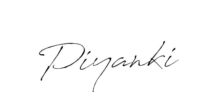 Design your own signature with our free online signature maker. With this signature software, you can create a handwritten (Antro_Vectra) signature for name Piyanki. Piyanki signature style 6 images and pictures png