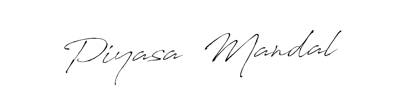 The best way (Antro_Vectra) to make a short signature is to pick only two or three words in your name. The name Piyasa  Mandal include a total of six letters. For converting this name. Piyasa  Mandal signature style 6 images and pictures png