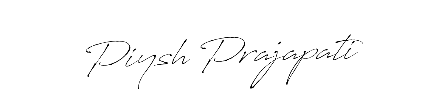 Make a beautiful signature design for name Piysh Prajapati. With this signature (Antro_Vectra) style, you can create a handwritten signature for free. Piysh Prajapati signature style 6 images and pictures png