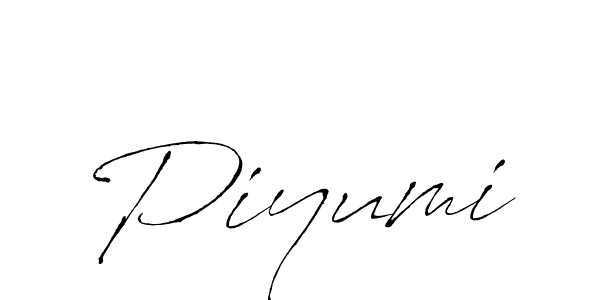 Make a beautiful signature design for name Piyumi. With this signature (Antro_Vectra) style, you can create a handwritten signature for free. Piyumi signature style 6 images and pictures png
