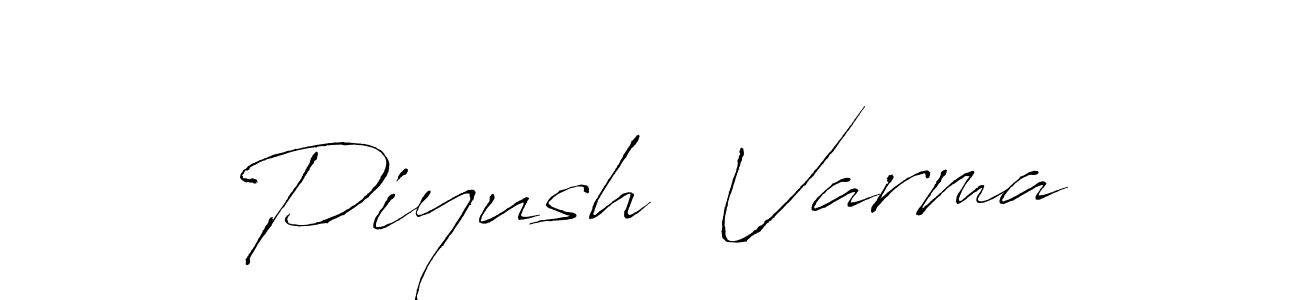 How to make Piyush  Varma name signature. Use Antro_Vectra style for creating short signs online. This is the latest handwritten sign. Piyush  Varma signature style 6 images and pictures png