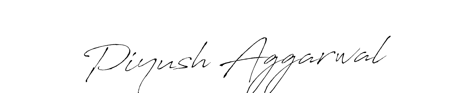 Create a beautiful signature design for name Piyush Aggarwal. With this signature (Antro_Vectra) fonts, you can make a handwritten signature for free. Piyush Aggarwal signature style 6 images and pictures png