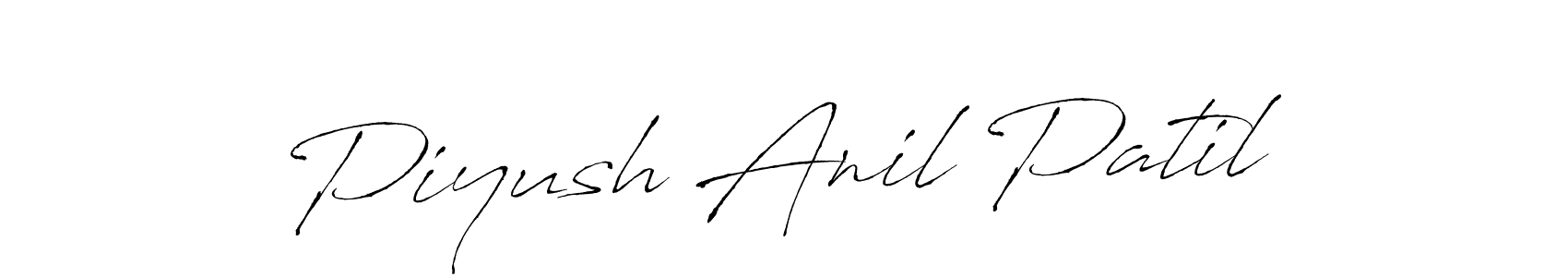 Make a beautiful signature design for name Piyush Anil Patil. With this signature (Antro_Vectra) style, you can create a handwritten signature for free. Piyush Anil Patil signature style 6 images and pictures png